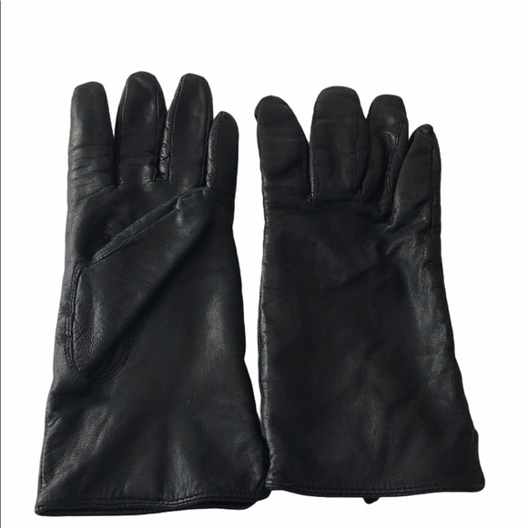 Genuine 💯 Leather Black Gloves  SIZE S - Picture 6 of 11